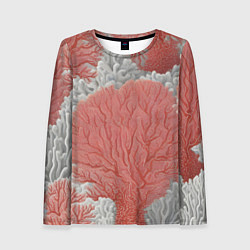 Женский лонгслив Красные и белые кораллы