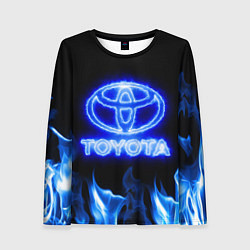 Лонгслив женский Toyota neon fire, цвет: 3D-принт