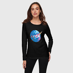 Лонгслив женский NASA true space star, цвет: 3D-принт — фото 2