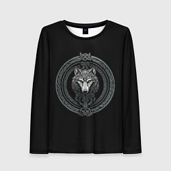 Лонгслив женский Обережный тотем - волк, цвет: 3D-принт