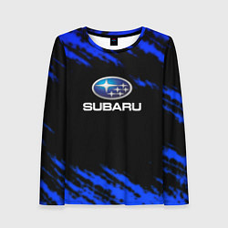 Лонгслив женский Subaru текстура авто, цвет: 3D-принт