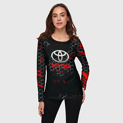 Лонгслив женский Toyota краски броня, цвет: 3D-принт — фото 2