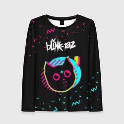 Лонгслив женский Blink 182 - rock star cat, цвет: 3D-принт