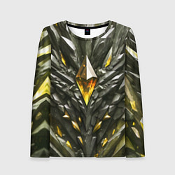 Женский лонгслив Камень и золотой кристалл