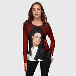 Лонгслив женский Michael Jackson с пантерой и автографом, цвет: 3D-принт — фото 2