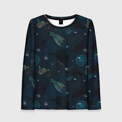 Лонгслив женский Глубокий океан, цвет: 3D-принт