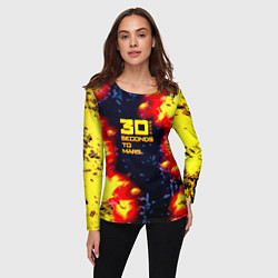 Лонгслив женский Thirty Seconds to Mars огненное лого, цвет: 3D-принт — фото 2
