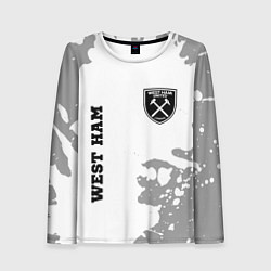 Женский лонгслив West Ham sport на светлом фоне вертикально