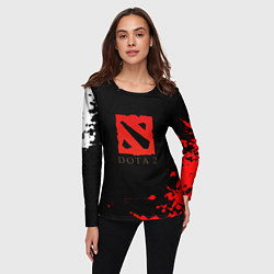 Лонгслив женский Dota 2 краски текстура, цвет: 3D-принт — фото 2
