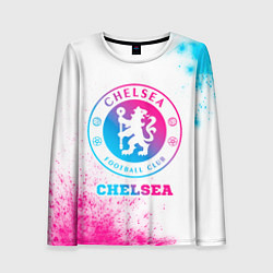 Лонгслив женский Chelsea neon gradient style, цвет: 3D-принт