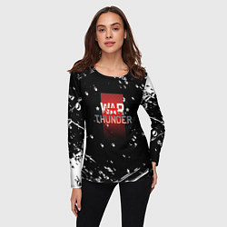 Лонгслив женский Warthunder белые краски онлайн, цвет: 3D-принт — фото 2