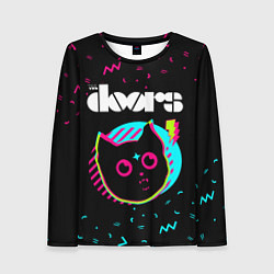 Лонгслив женский The Doors - rock star cat, цвет: 3D-принт