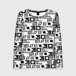 Лонгслив женский Thirty Seconds to Mars pattern rock, цвет: 3D-принт