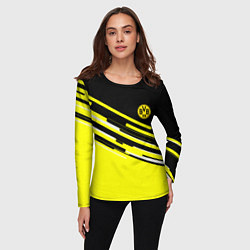 Лонгслив женский Borussia текстура спорт, цвет: 3D-принт — фото 2