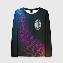 Лонгслив женский AC Milan футбольная сетка, цвет: 3D-принт