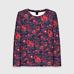 Женский лонгслив Монстры паттерн