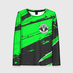 Лонгслив женский Manchester United sport green, цвет: 3D-принт