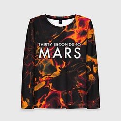 Лонгслив женский Thirty Seconds to Mars red lava, цвет: 3D-принт