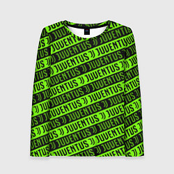 Лонгслив женский Juventus green pattern sport, цвет: 3D-принт