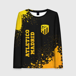 Женский лонгслив Atletico Madrid - gold gradient вертикально