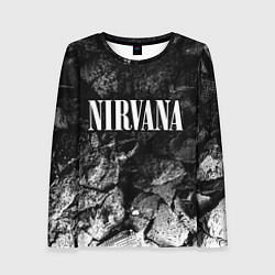 Лонгслив женский Nirvana black graphite, цвет: 3D-принт