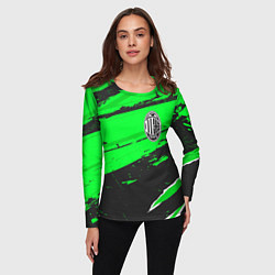 Лонгслив женский AC Milan sport green, цвет: 3D-принт — фото 2