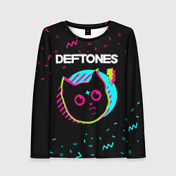 Лонгслив женский Deftones - rock star cat, цвет: 3D-принт