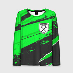 Лонгслив женский West Ham sport green, цвет: 3D-принт
