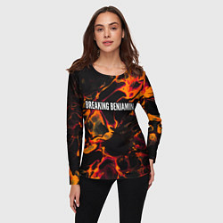 Лонгслив женский Breaking Benjamin red lava, цвет: 3D-принт — фото 2
