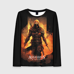 Лонгслив женский Assassins creed пустыня на фоне, цвет: 3D-принт