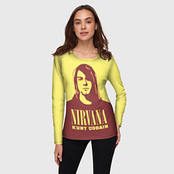 Лонгслив женский Kurt Cobain Nirvana, цвет: 3D-принт — фото 2