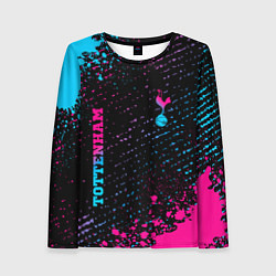 Женский лонгслив Tottenham - neon gradient вертикально