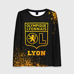 Лонгслив женский Lyon - gold gradient, цвет: 3D-принт