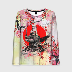 Лонгслив женский Samurai v sakure, цвет: 3D-принт