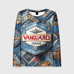 Лонгслив женский Vanguard denim patchwork - ai art, цвет: 3D-принт