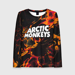 Лонгслив женский Arctic Monkeys red lava, цвет: 3D-принт