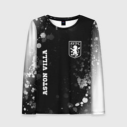 Лонгслив женский Aston Villa sport на темном фоне вертикально, цвет: 3D-принт