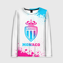 Лонгслив женский Monaco neon gradient style, цвет: 3D-принт