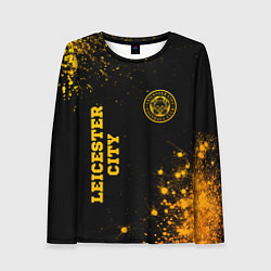 Женский лонгслив Leicester City - gold gradient вертикально