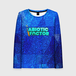 Женский лонгслив Abiotic Factor logo blue neon