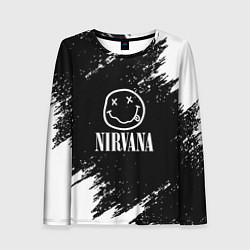 Женский лонгслив Nirvana текустура краски