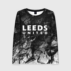 Лонгслив женский Leeds United black graphite, цвет: 3D-принт