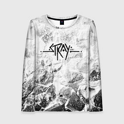 Лонгслив женский Stray white graphite, цвет: 3D-принт