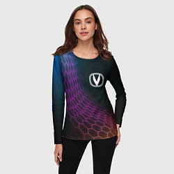 Лонгслив женский Changan neon hexagon, цвет: 3D-принт — фото 2