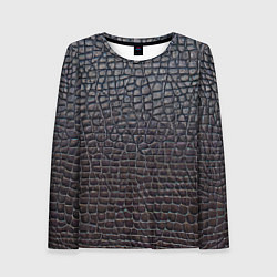 Лонгслив женский Крашеная кожа - текстура, цвет: 3D-принт