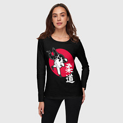 Лонгслив женский Дзюдо - боевое искусство, цвет: 3D-принт — фото 2