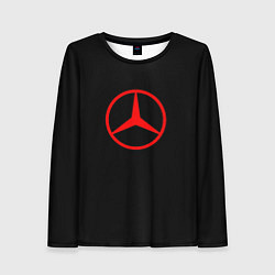 Лонгслив женский Mercedes logo red, цвет: 3D-принт