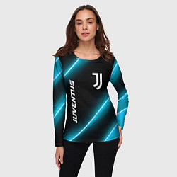 Лонгслив женский Juventus неоновые лампы, цвет: 3D-принт — фото 2