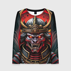 Лонгслив женский Самурай нечеловек свирепый, цвет: 3D-принт