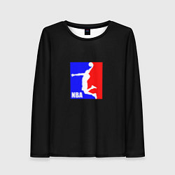 Лонгслив женский НБА спорт лого, цвет: 3D-принт
